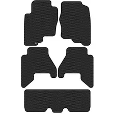 Комплект ковриков для авто Alicosta Nissan Pathfinder III (suv 7 мест / R51) +3 ряд 2004 - 2009 (черный, ромб)