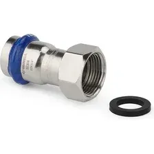Муфта Varmega Inox Press раструбная с накидной гайкой 22х3/4" / VM709002205