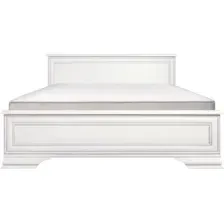 Двуспальная кровать Black Red White Kentaki S320-LOZ160х200 Д (белый/белый)
