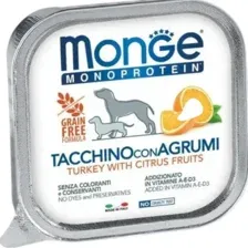 Monge Dog Natural Monoprotein Fruits Паштет из индейки с цитрусовыми 150 г