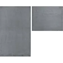 Набор ковриков для ванной и туалета Gokyildiz Fluffy 60x100+50x60 (Anthracite)