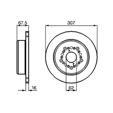 Тормозной диск BOSCH 0 986 479 023 вентилируемый , задняя ось