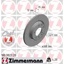 Тормозной диск ZIMMERMANN 180.3027.20 полный , задняя ось