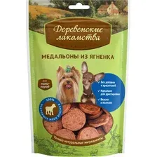 Лакомство для собак Деревенские лакомства Медальоны из ягненка для мини-пород 55 г