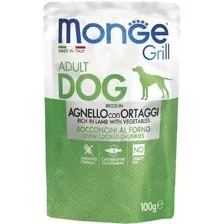 Консервированный корм для собак Monge Dog Grill с ягненком и овощами 100 г