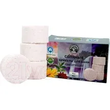 Соляной брикет для бани Бацькина баня Тонизирующий (350г)