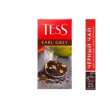 Чай черный в пакетиках Tess Earl Grey с бергамотом 25шт.