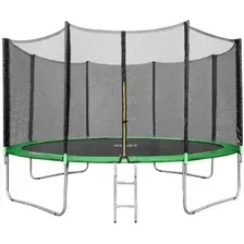 Батут Happy Jump 14ft Pro 435 см с внешней сеткой и лестницей