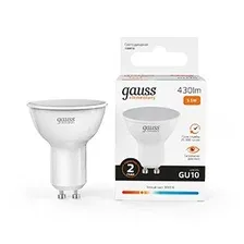 Лампа Gauss Elementary MR16 5.5W 430lm 3000К GU10 LED 1/10/100