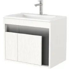 Дабер Тумба под умывальник 016 WeltWasser Deilbach 7517-60 Т16.6W.0.20_light (с подсветкой, белый древесный/серый)