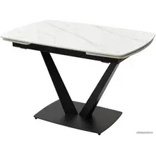 Кухонный стол M-City Alatri 120 Matt 614M04390 (White Marble Solid Ceramic/Black)