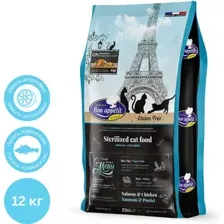 Корм для кошек Bon Appetit Adult Sterilized, для стерилизованных кошек, с курицей и лососем, 12 кг