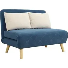 Диван DiArt Юта 1200 (велюр, Ultra Ivory/Ultra denim/ножки светлые)