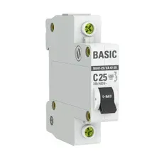 Выключатель автоматический 1P 25А (C) 4,5кА ВА 47-29 Basic
