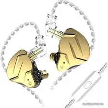 Наушники KZ Acoustics ZSN Pro X (с микрофоном, золотистый)
