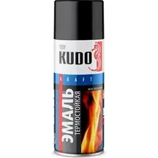 Эмаль Kudo Термостойкая (520мл, черный)
