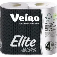 Туалетная бумага Veiro Elite Extra 4х слойная (4рул, белый)