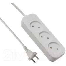 Удлинитель Electraline 62003 (3м, белый)