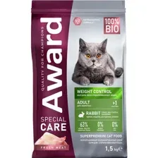 Сухой корм для кошек Award Special Care Weight Control (1.5кг)