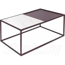 Журнальный столик Bergenson Bjorn Mayen / BB0000484 (белый/сливовый)