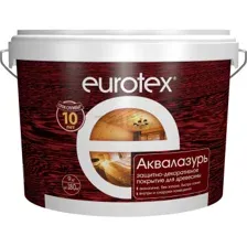 Пропитка защитно-декоративная РОГНЕДА Eurotex Аквалазурь бесцветный 9 кг