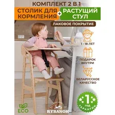 Растущий стул со столиком детский лаковое покрытие