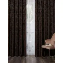 Комплект штор Mio Tesoro Мрамор 200x270 (2шт, шоколад)