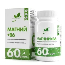 Магний + Б6, NaturalSupp, 60 капс