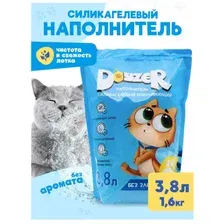 Наполнитель для туалета Doyzer cиликагелевый без запаха 3.8 л