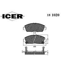 Тормозные колодки дисковые передняя ось ICER 181020