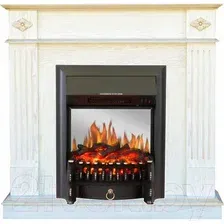 Каминокомплект Smolcom Brighton Corner STD-ASP с Fobos-S Lux BL LT (белый дуб)