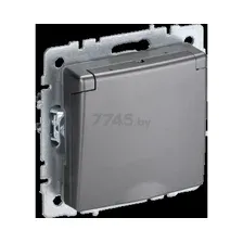 Розетка IEK Brite BR-R16-16-K46 (сталь)