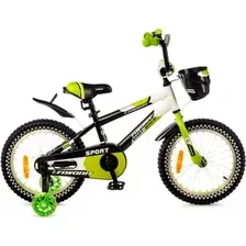 Детский велосипед Favorit Sport 16 SPT-16GN2 (черный/зеленый)