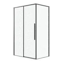 Душевой уголок Grossman Galaxy 110x90x195 120.K33.01.1190.21.02 (черный матовый/шиншилла стекло)