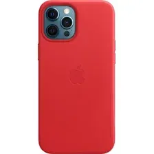 Чехол для телефона Apple MagSafe Leather Case для iPhone 12 Pro Max (алый)