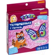 Развивающая игра Bondibon Термомозаика с блестками. Бабочка и кошка / ВВ5043
