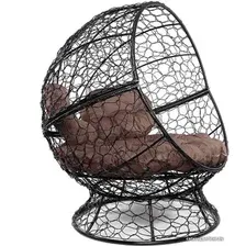 Садовое кресло M-Group Апельсин 11520405 (черный ротанг/коричневая подушка)