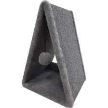Когтеточка Cat House треугольная 0.55, ковролин серый