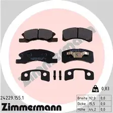 Тормозные колодки дисковые передняя ось ZIMMERMANN 24229.155.1