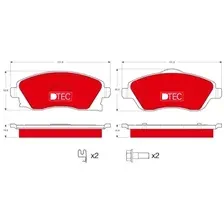 Тормозные колодки дисковые передняя ось TRW GDB1570DTE