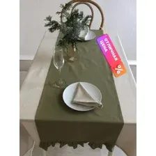 Дорожка на стол ОМурМебель 140x40см с рюшами (мятный)