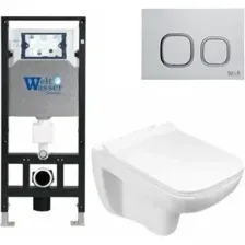 Унитаз подвесной WeltWasser Amberg 506+Kehlbach 004 GL-WT+Amberg RD-WT