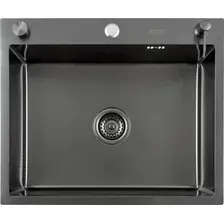 Кухонная мойка Futur FK 5550 Eco Embossing Pop-up Econom (Black Nano)