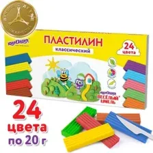 Пластилин Юнландия Веселый шмель 106433 (24 цв)