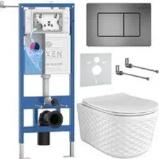 Комплект инсталляции 6 в 1 Roxen StounFix Dual Fresh 979021 с аромадозатором (оружейная сталь)