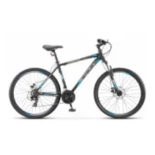 Велосипед Stels Navigator-700 MD 27,5 (21" Черный/Голубой)
