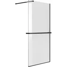 Душевая стенка Niagara NG-670-80ВLACK 80x195 (черный матовый/прозрачное стекло)