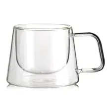 Кружка GL22-04 стеклянная 250 мл с двойными стенками MonAmi glassy