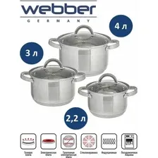 Набор кастрюль Webber BE-627/6