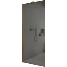 Душевая стенка MaybahGlass 119x195 MGD-687-3ш (графитовое матовое стекло/золотой)